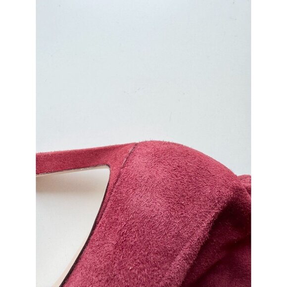 STUART WEITZMAN Rapture 75mm Maroon Suede Sock Bootie Ankle Boots, Size 10 - Picture 10 of 15